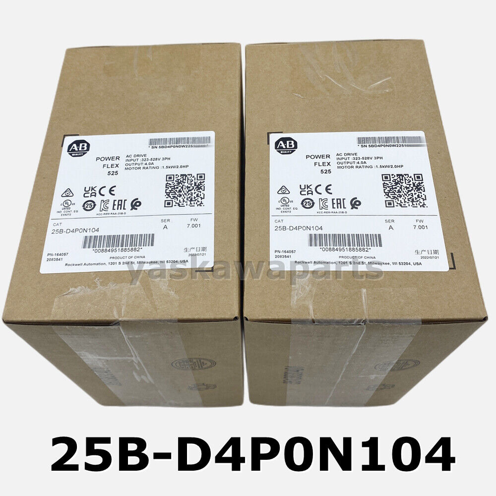 Allen-Bradley PowerFlex 525 AC Drive, 2.0HP, 480V Factory Sealed - ALLEN-BRADLEY