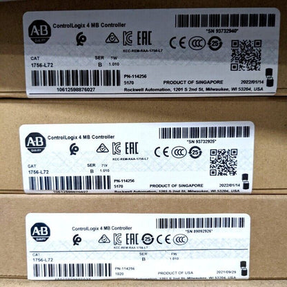 Allen Bradley 1756-L72 ControlLogix 4MB Controller PLC Processor - ALLEN BRADLEY
