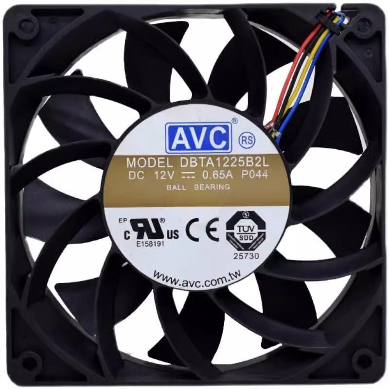 AVC DBTA1225B2L 12025 12V 0.65A 12CM 4-Wire PWM Switch Fan
