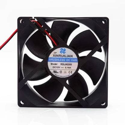 1PCS RDL9025S DC12V 0.16A 9CM 2-Wire Silent Cooling Fan