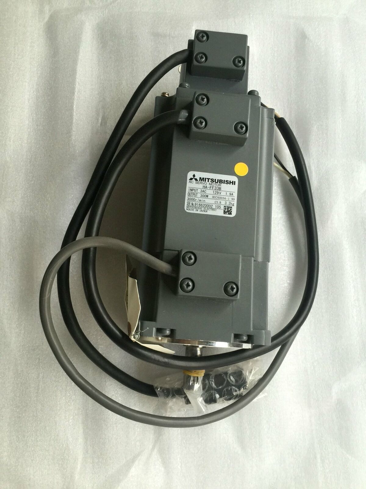 used Mitsubishi servo motor HA-FF33B in good condition - MITSUBISHI