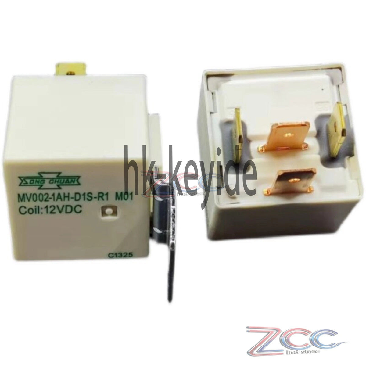 2Pcs Automotive Relay 4Pins SPST MV002-1AH-D1S-R1 M01 12VDC