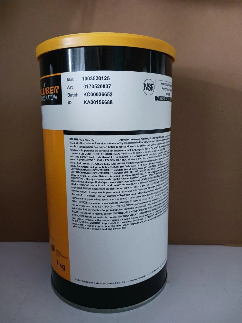 KLUBER Lubrication Staburags NBU 12 Grease 1kg ( 35.3 OZ) free ship