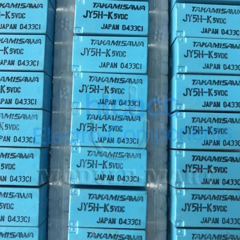 JY5H-K 5VDC TAKAMISAWA Power Relay 5A 5VDC 4Pins (Pack of 10)