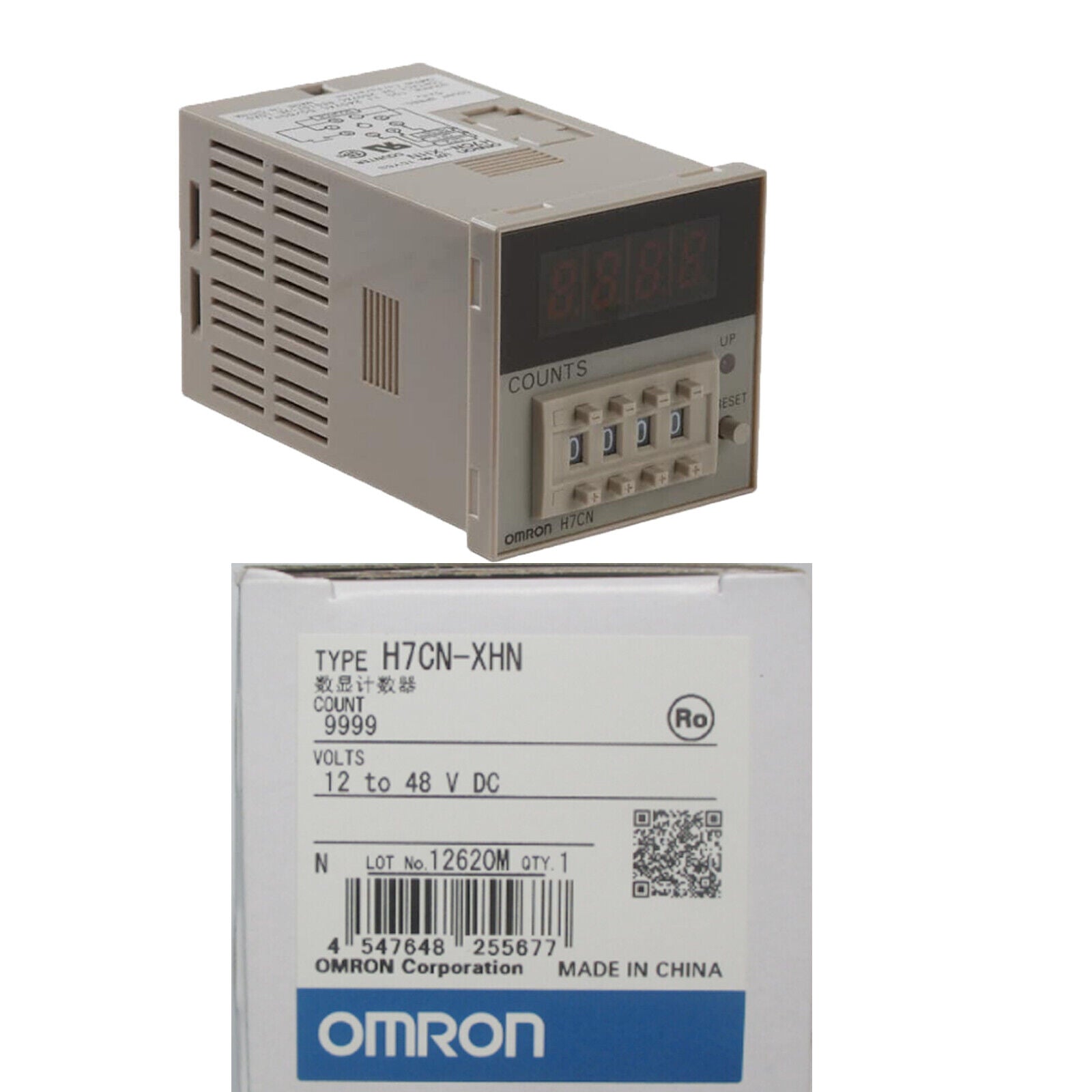 OMRON Automation H7CN-XHN Four-Digit Counter with Single Preset Display - OMRON AUTOMATION