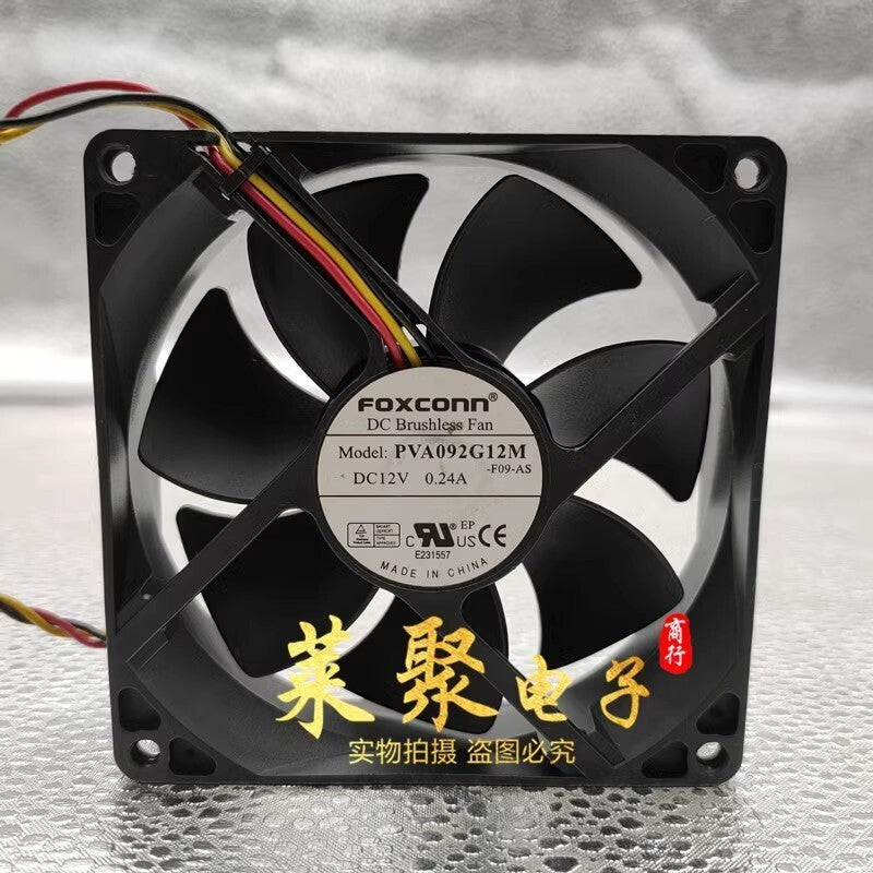 FOXCONN VA092G12M 9025 DC12V 0.24A 9CM 3-Wire Cooling Fan