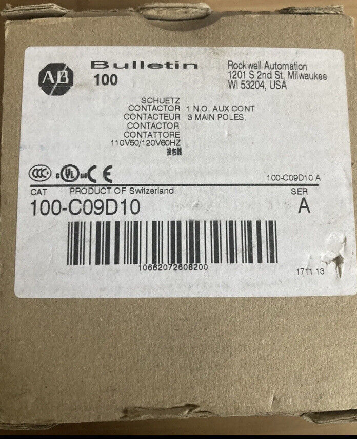 Allen-Bradley 100-C09D10 Contactor 110V/120V - ALLEN-BRADLEY