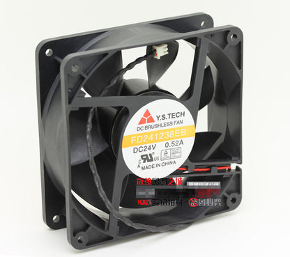1pcs Y.S.TECH FD241238EB 24V 0.52A 12038 12cm double ball cooling fan 2pin