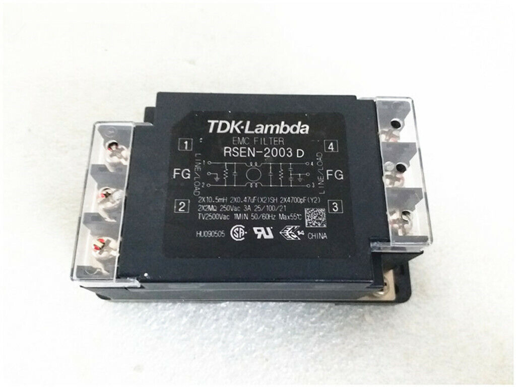 new 1pcs TDK-Lambda EMC Power Filter RSEN-2003D 3A 250V Single Phase Rail - TDK-LAMBDA
