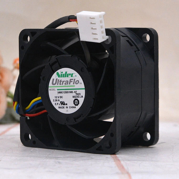 1pcs NIDEC V60E12BS1M3-07 12V 2.39A 6038 6 cm motherboard violence fan 4pin