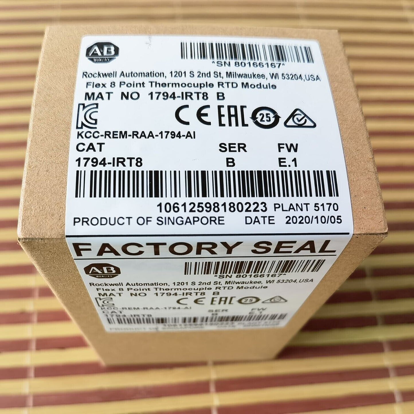 New Factory Sealed 1794-IRT8 Flex 8 Point Thermocouple RTD Module PLC 1794IRT8 - NEW FACTORY SEALED