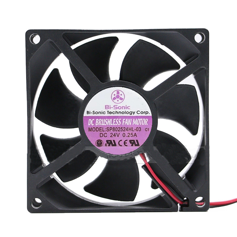 new Bi-Sonic SP802524HL-03 8025 DC 24V 0.25A 2 Pin 80*80*25mm Cooling fan - BI-SONIC