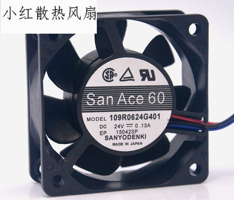 1pcs Sanyo 109R0624G401 6CM 6025 24V 0.13A inverter industrial cooling fan
