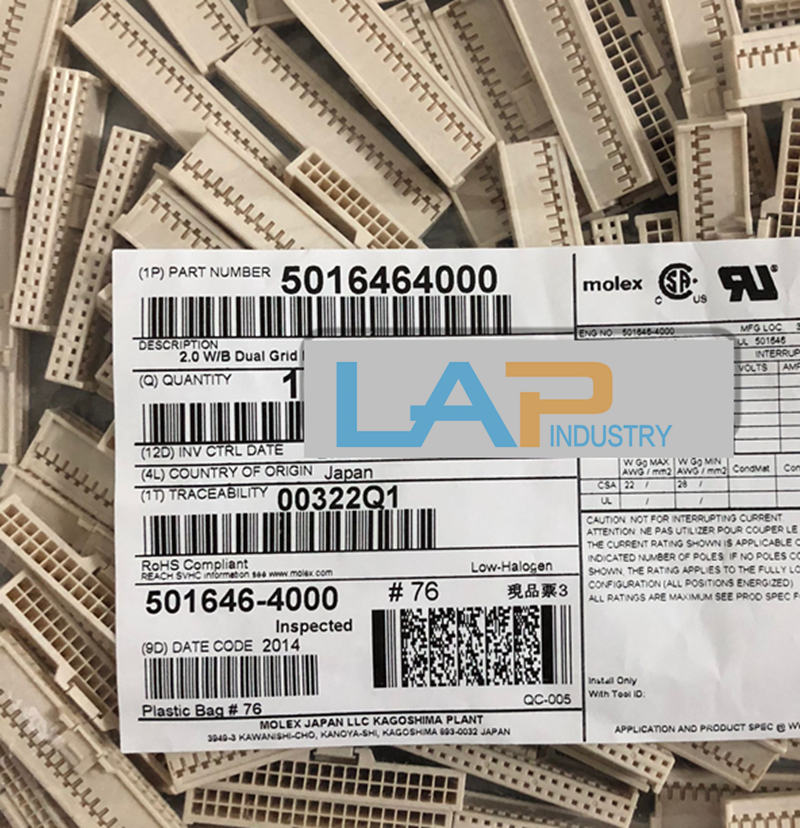 501646-4000 Connector 40P 2.0MM Pitch - 100PCS per Bag - HONEYWELL