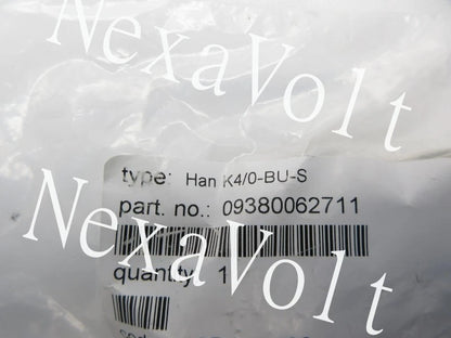 HARTING 09380062711 HAN K4/0-BU-S NSMP