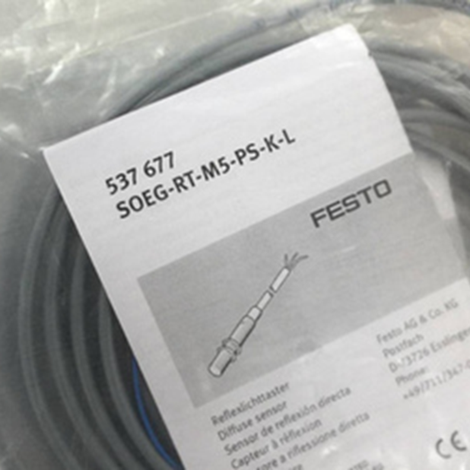 new FESTO SOEG-RT-M5-PS-K-L 537677 Proximity Sensor - FESTO