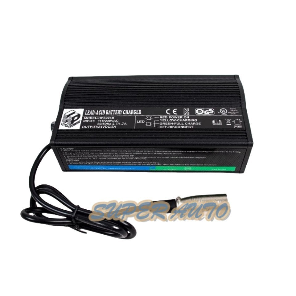 1Pcs HP8204B Electric Wheelchair Battery Charger 24V 5A/6A