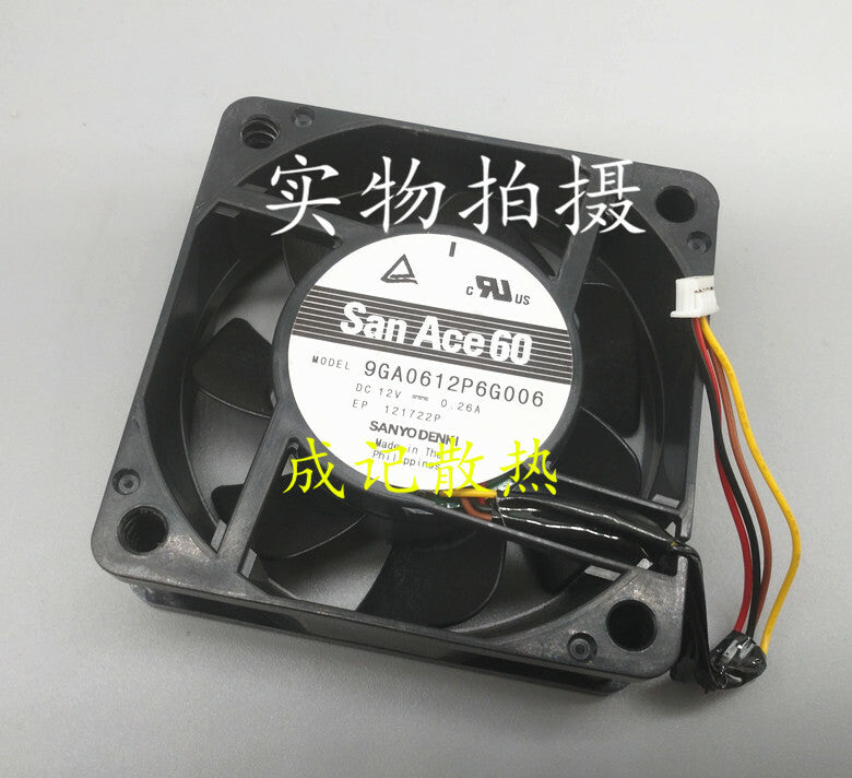 1pcs Sanyo 9GA0612P6G006 12V 0.26A 6cm 4-wire high-end cooling fan