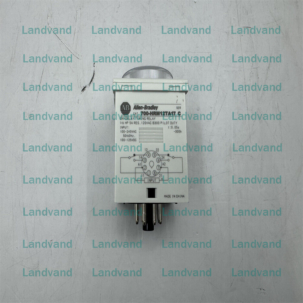 Allen Bradley 700-HRM12TA17 On-Delay Timing Relay 100-240VAC 100-125VDC #C