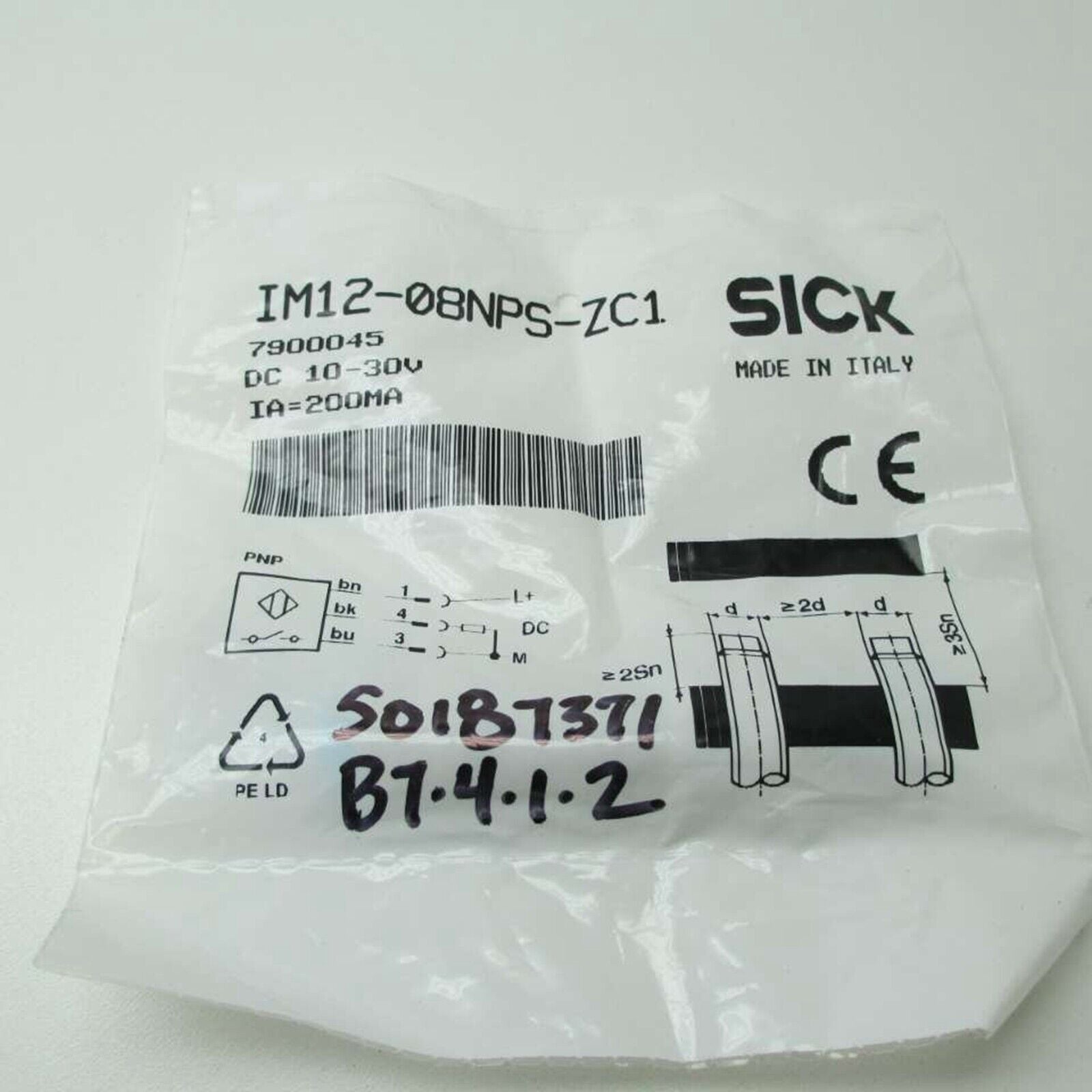 SICK IM12-08NPS-ZC1 7900045 Proximity Switch Sensor