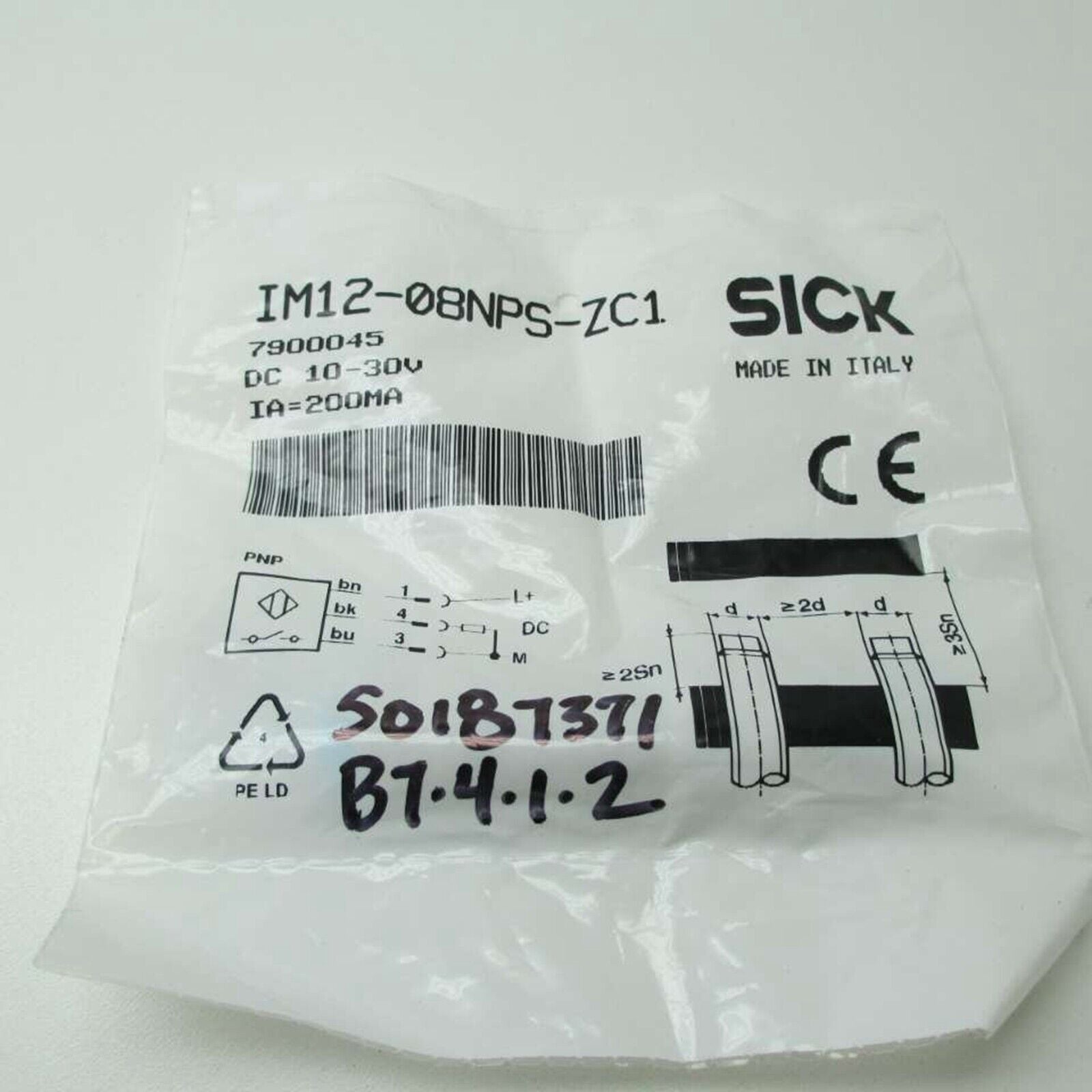SICK IM12-08NPS-ZC1 Proximity Switch Sensor - SICK