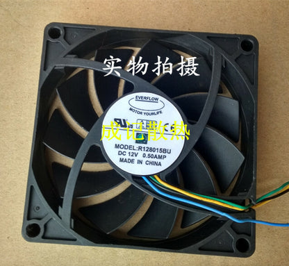 1pcs  EVERFLOW R128015BU 8015 8CM 12V 0.5A 4-wire PWM double ball fan