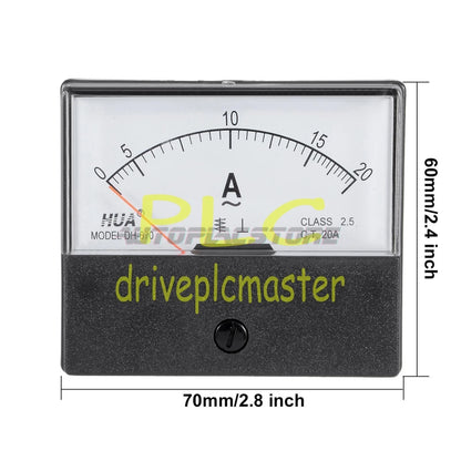 AC 0-20A Analog Panel Ammeter Gauge Ampere Current Meter DH-670