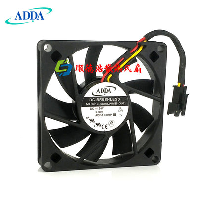 1pcs  ADDA AD0824MB-D92 8cm DC24V 0.09A 3-wire cooling fan