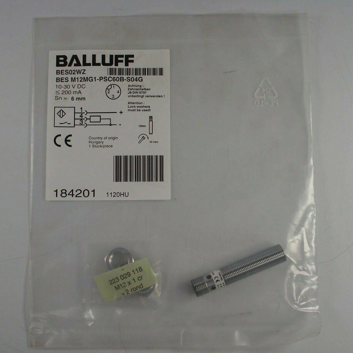 1PC BALLUFF Proximity Switch M12MG1-PSC60B-S04G Fast Ship - BALLUFF