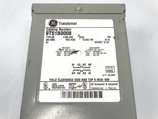 General Electric 9T-51B-0008 Transformer with 51 kVA 60 Hz Capacity - GENERAL ELECTRIC