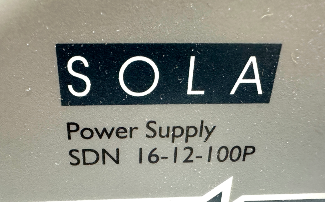 used Sola SDN 16-12-100P Power Supply - SOLA