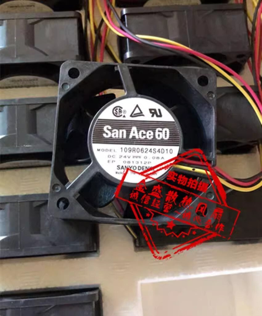 SANYO 109R0624S4D10 6025 DC24V 0.08A 6CM Inverter Cooling Fan