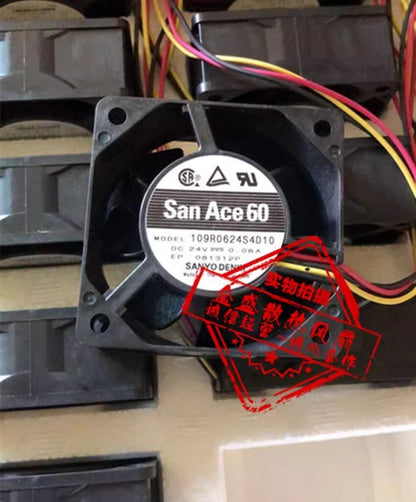SANYO 109R0624S4D10 6025 DC24V 0.08A 6CM Inverter Cooling Fan