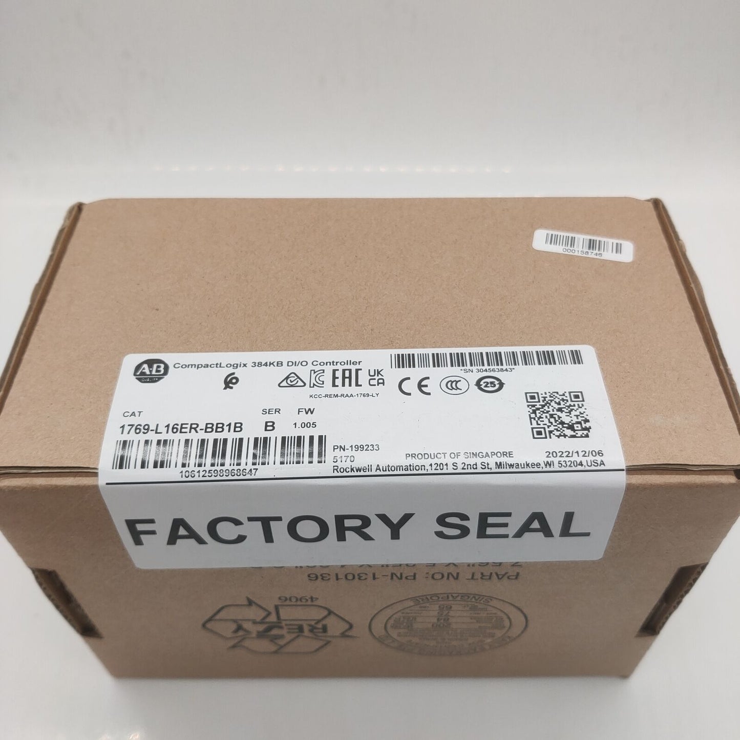 Allen-Bradley 1769-L16ER-BB1B CompactLogix 384KB Controller - ALLEN-BRADLEY