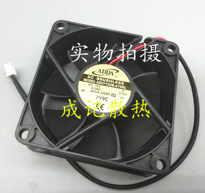 1pcs ADDA AD0712UB-A70GL 12V 0.24A 70mm 7025 2-wire cooling fan 2pin