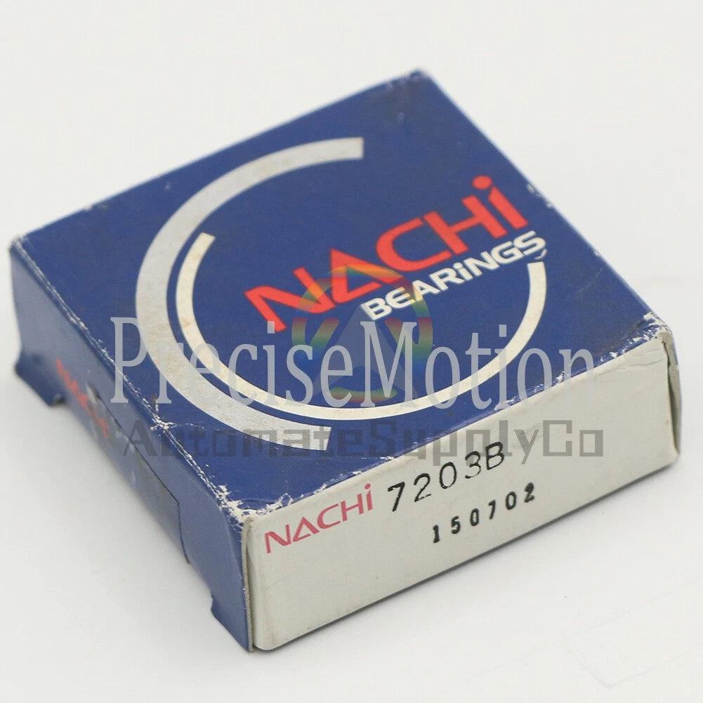 NACHI 7203B Angular Contact Ball Bearings 17x40x12mm. /