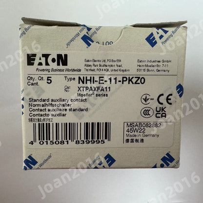 new 5pcs EATON NHI-E-11-PKZ0 Auxiliary contacts - EATON
