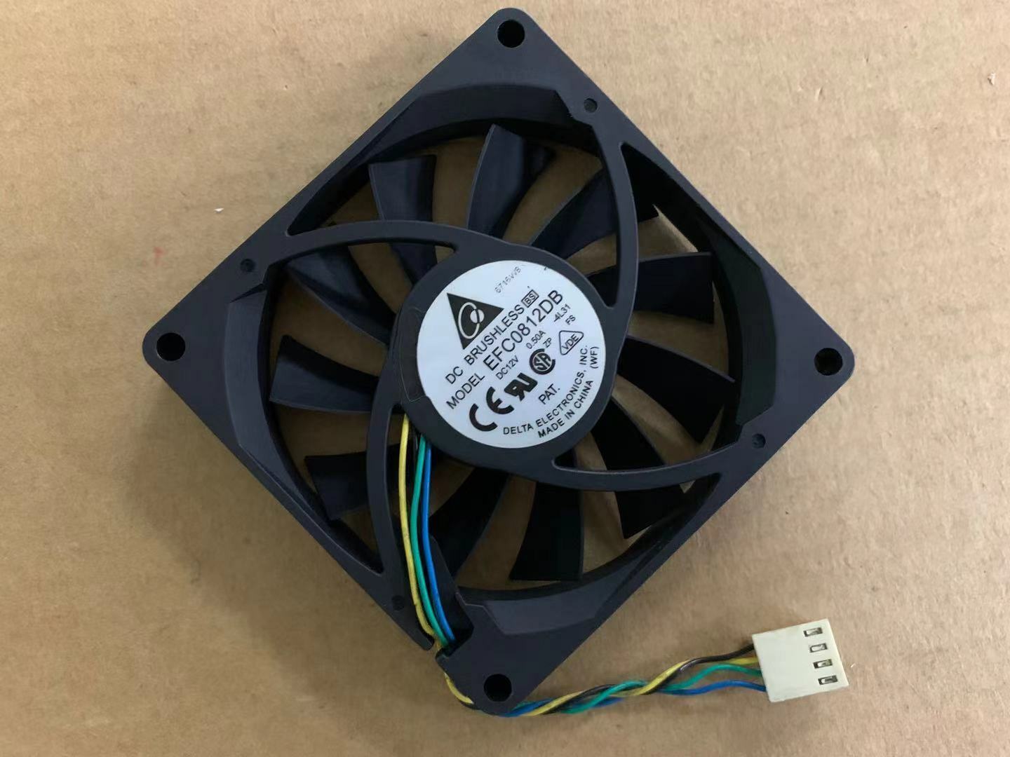 new Delta EFC0812DB 8015 12V 0.50A 8CM 80*80*15MM PWM 4pin fan