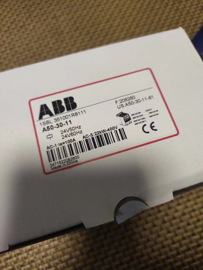 1 pcs ABB AC contactor A50-30-11 AC24V 1NO 1NC