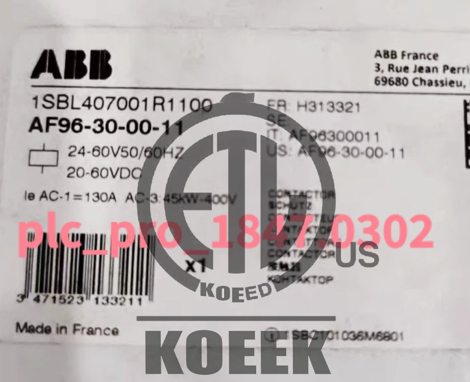 1PCS ABB AF96-30-00-11 24-60V 50/60HZ 20-60VDC Fast shipment #k