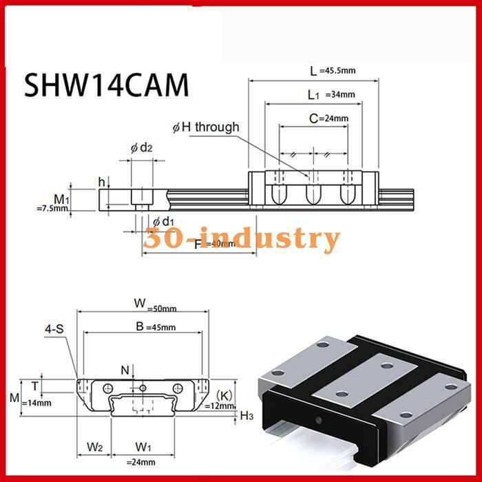 1 Pcs New Linear Guide Slider SHW14CAM for Precision Motion Control - KOEED
