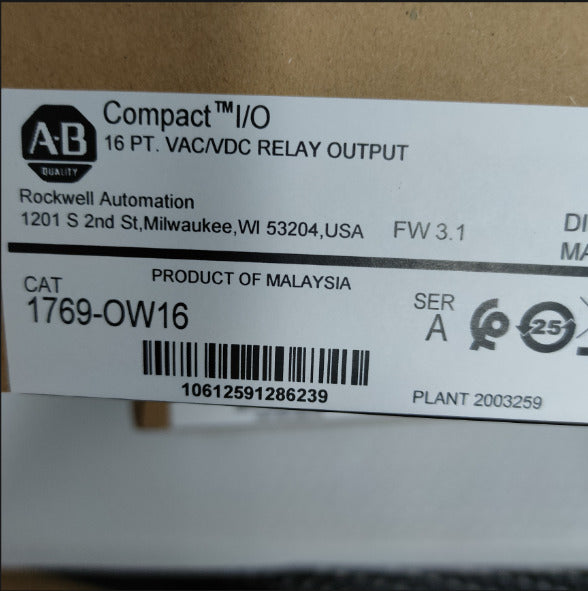 Allen-Bradley 1769-OW16 AB CompactLogix Relay Output Module NEW Sealed Allen-Bradley 1769-OW16 AB CompactLogix Relay Output Module NEW Sealed - ALLEN-BRADLEY