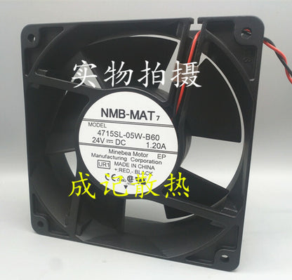 1pcs NMB-MAT 4715SL-05W-B60 24V 1.2A 120mm for ABB Inverter ACS510/550 Fan