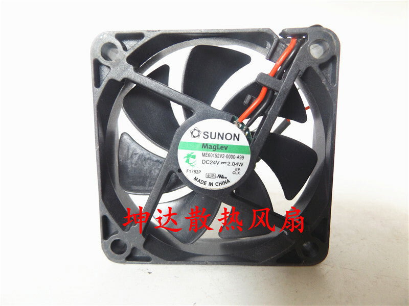 1pcs SUNON ME60152V2-0000-A99 24V 2.04W 6cm 2-wire fan