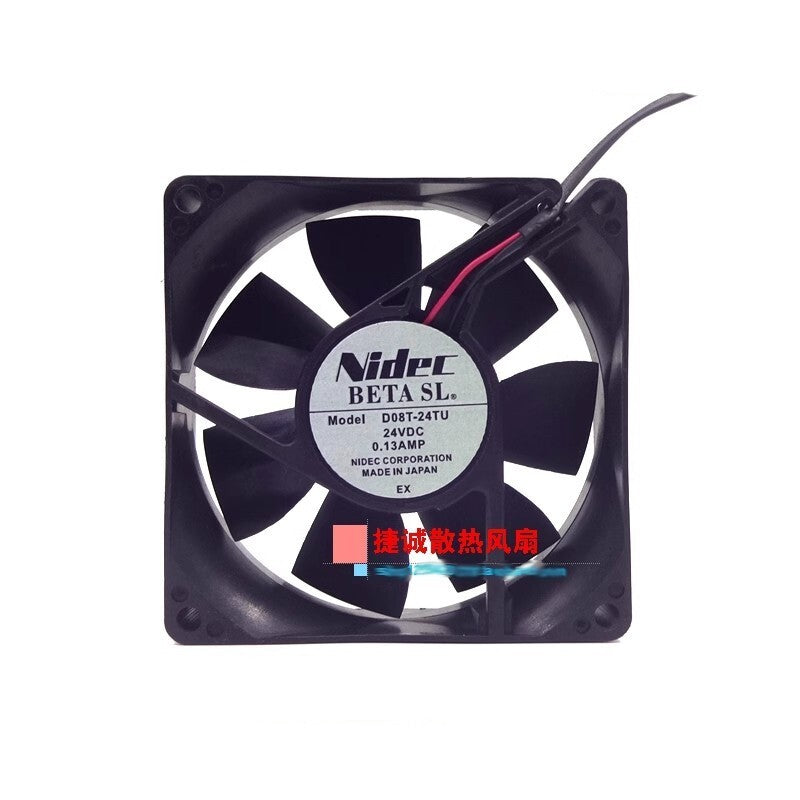 Nidec D08T-24TU 24V 0.13A 8025 8CM Chassis Inverter Cooling Fan