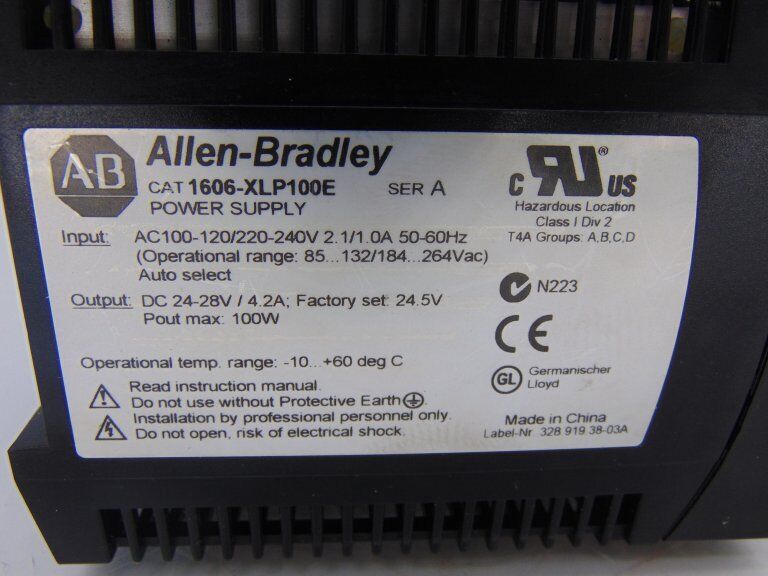 Allen Bradley 1606-XLP100E Power Supply Series A - ALLEN BRADLEY