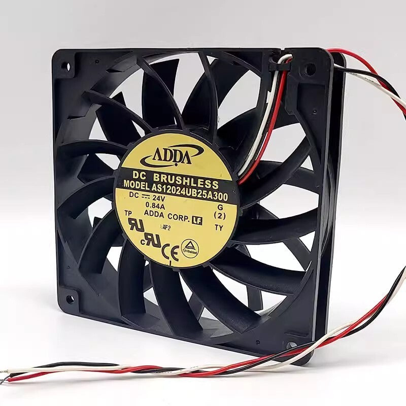 ADDA AS12024UB25A300 DC24V 0.84A 3-Wire Inverter Cooling Fan