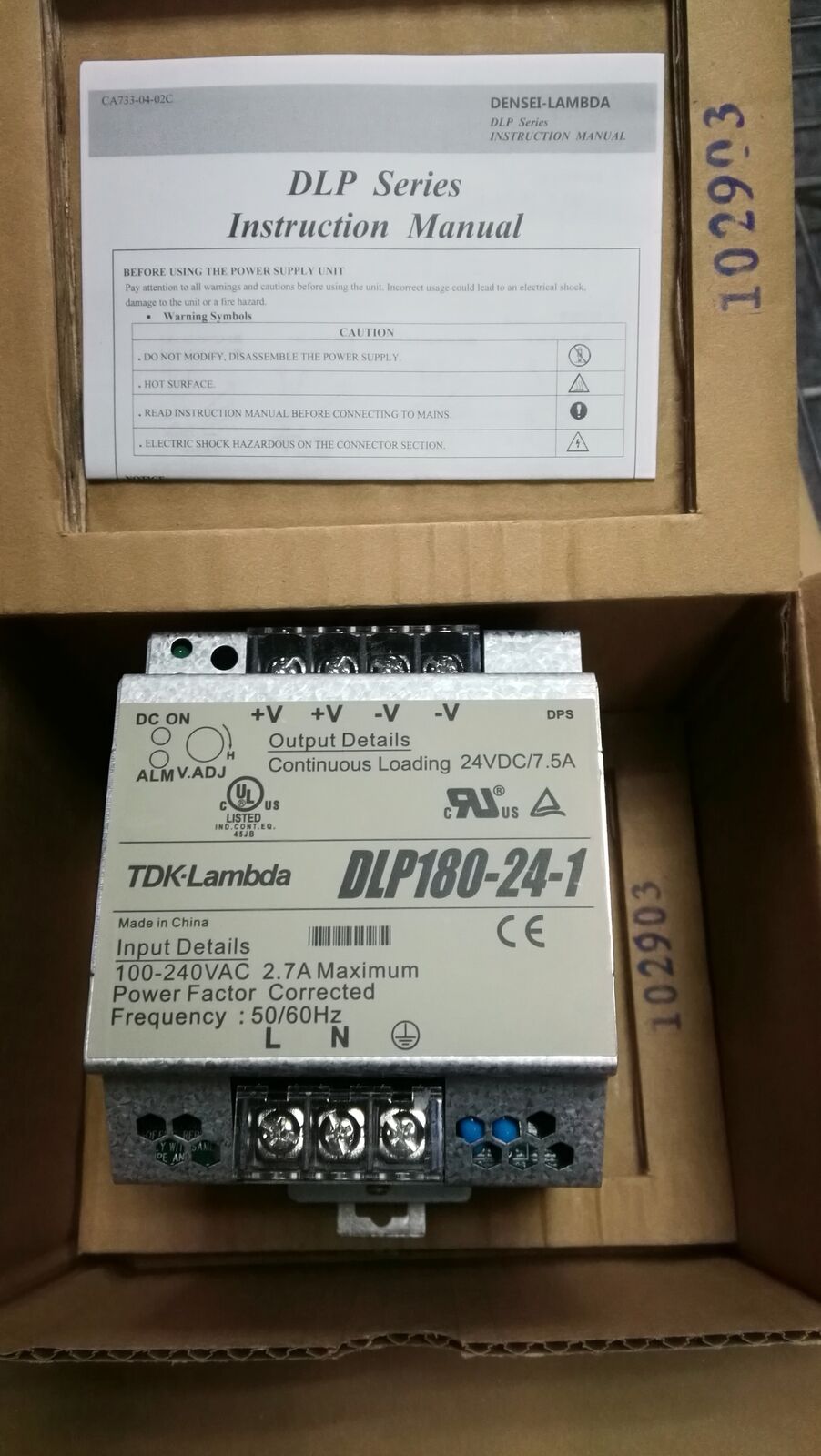 new 1pcs DLP180-24-1 TDK-LAMBDA Rail Power Supply 24V 7.5A - TDK-LAMBDA