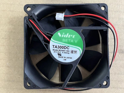 new NIDEC TA300DC M33407-16G 8025 8CM 24V 0.18A Inverter cooling fan