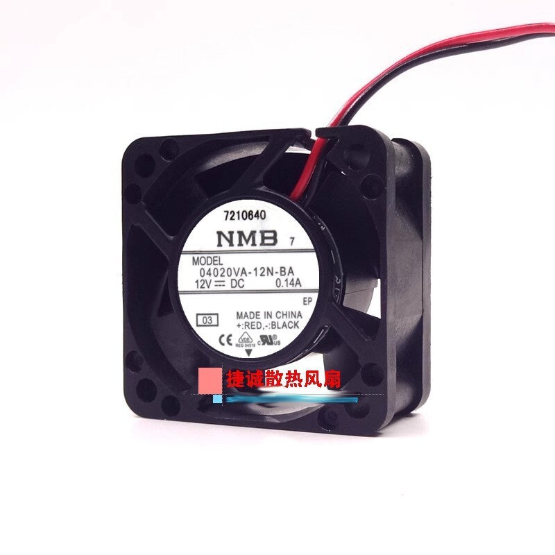 NMB 04020VA-12N-BA 12V 0.14A 4CM 4020 2-wire chassis cooling fan
